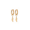 Burren Jewellery 18k gold blowing in the wind earrings angle