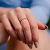 Burren Jewellery 18k gold love is overrated ring model