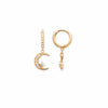 Burren Jewellery 18k gold on the crest huggie earrings