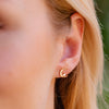 Burren Jewellery 18k gold on the crest stud earrings model