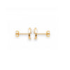 Burren Jewellery 18k gold on the crest stud earrings side