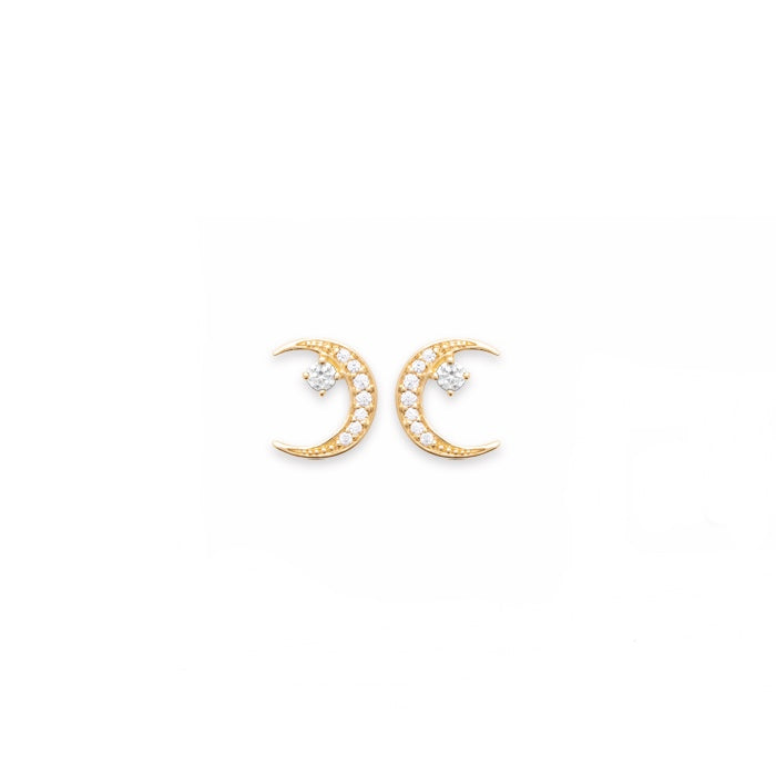 Burren Jewellery 18k gold on the crest stud earrings