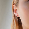 Burren Jewellery 18k gold plate Hoop No 1 earrings model
