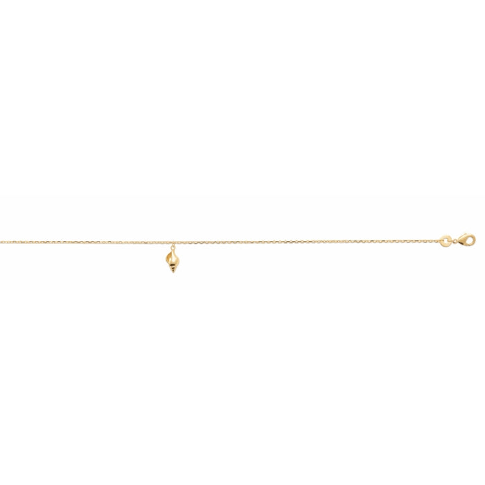 Burren Jewellery 18k gold plate I can hear the sea anklet full