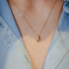 Burren Jewellery 18k gold plate I can hear the sea necklace model front