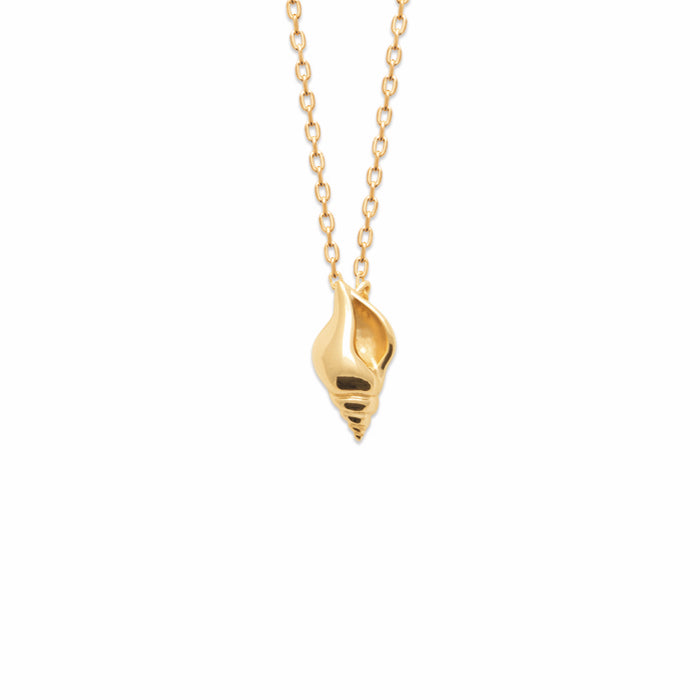 Burren Jewellery 18k gold plate I can hear the sea necklace
