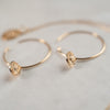 Burren Jewellery 18k gold plate im so in love with u hoop earrings slate
