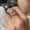 Burren Jewellery 18k gold plate Sun spot ring on finger