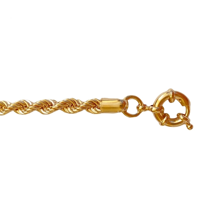 Burren Jewellery 18k gold plate a cord in 2 rope bracelet