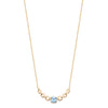 Burren Jewellery 18k gold plate close your eyes blue topaz necklace full