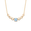 Burren Jewellery 18k gold plate close your eyes blue topaz necklace