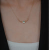 Burren Jewellery 18k gold plate close your eyes green topaz necklace model