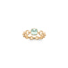 Burren Jewellery 18k gold plate close your eyes green topaz ring top