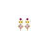 Burren Jewellery 18k gold plate colourful meaning earrings