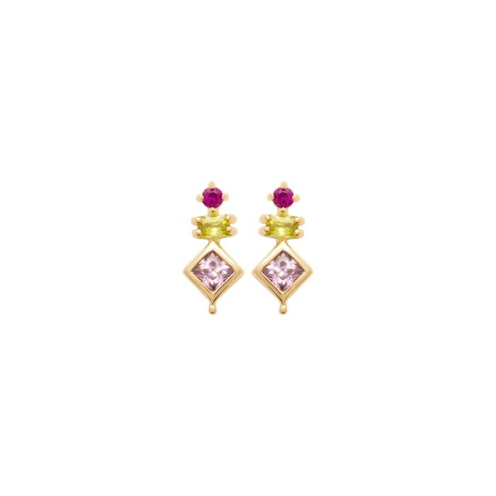 Burren Jewellery 18k gold plate colourful meaning earrings