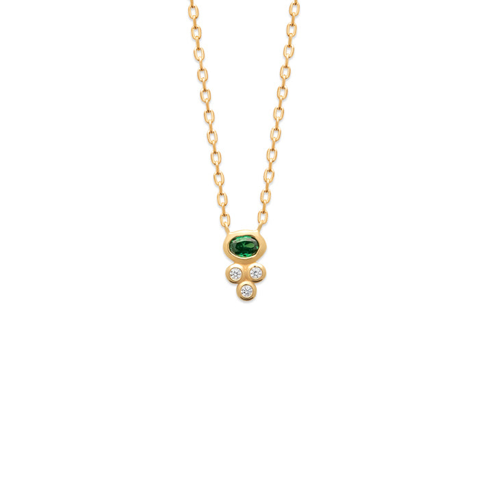 Burren Jewellery 18k gold plate coming together necklace