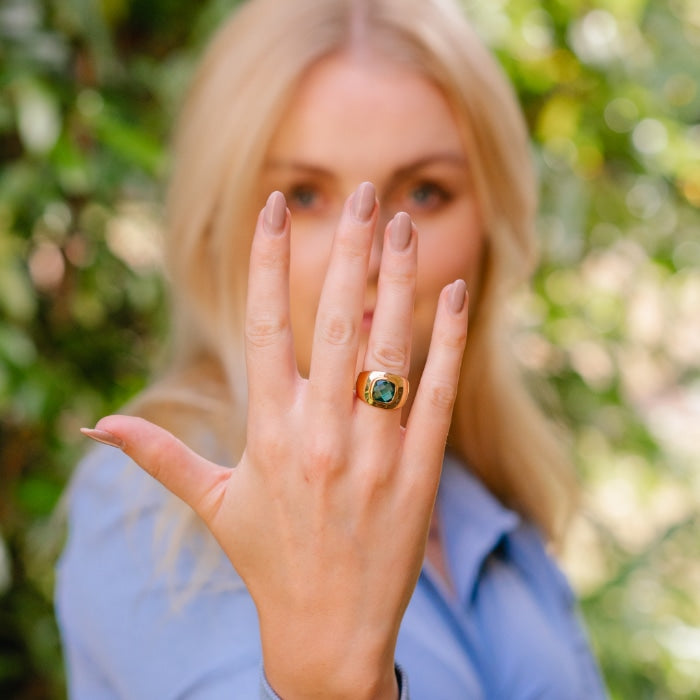 Burren Jewellery 18k gold plate done with it all ring model3