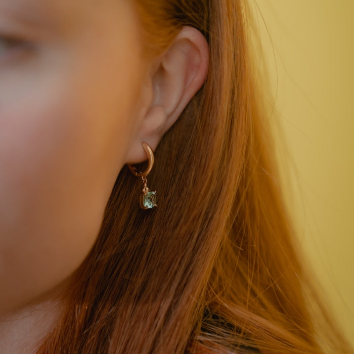 Burren Jewellery 18k gold plate emotions high earrings model2