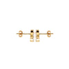Burren Jewellery 18k gold plate five points to love clear earrings side