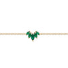 Burren Jewellery 18k gold plate five points to love green bracelet