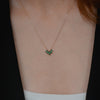 Burren Jewellery 18k gold plate five points to love green necklace model