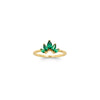 Burren Jewellery 18k gold plate five points to love green ring top