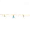 Burren Jewellery 18k gold plate getting closer aqua bracelet