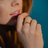 Burren Jewellery 18k gold plate getting closer aqua ring model full