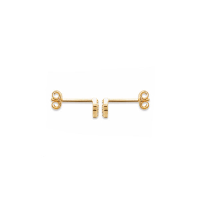 Burren Jewellery 18k gold plate great beam earrings side