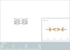 Burren Jewellery 18K gold plate Heaven Earrings measurements