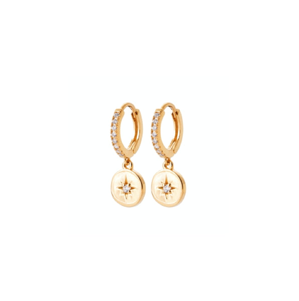 Burren Jewellery 18k gold plate im so in love with u huggie earrings