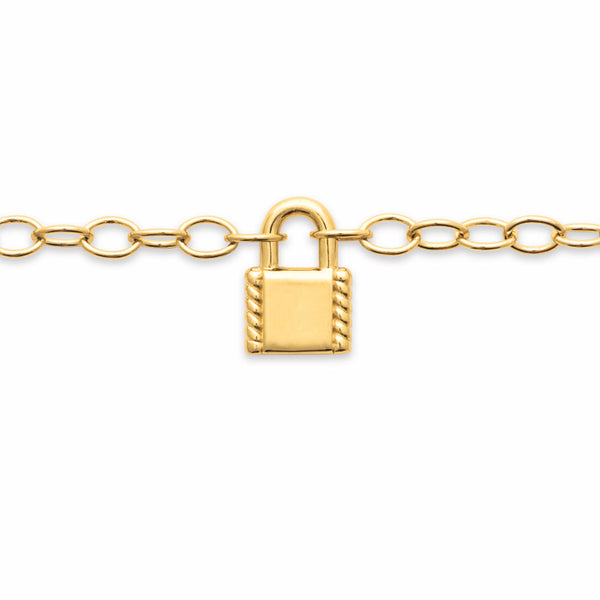 Burren Jewellery 18k gold plate lock down bracelet