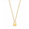 Burren Jewellery 18k gold plate lock down necklace full