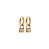 Burren Jewellery 18k gold plate locking for love earrings