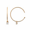 Burren Jewellery 18k gold plate loving U forever hoop earrings side view
