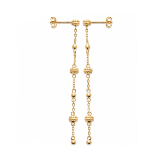 Burren Jewellery 18k gold plate macarons earrings side