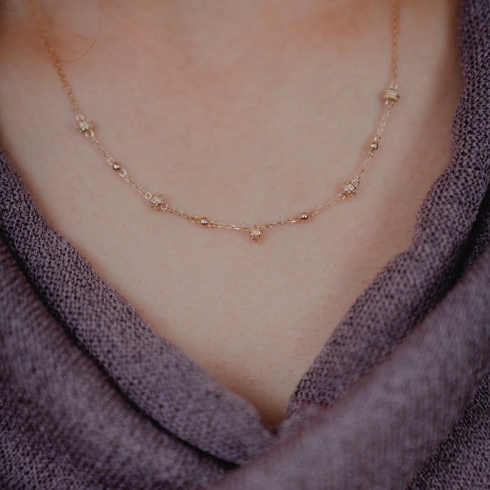 Burren Jewellery 18k gold plate macarons necklace