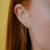 Burren Jewellery 18k gold plate momentum earrings model