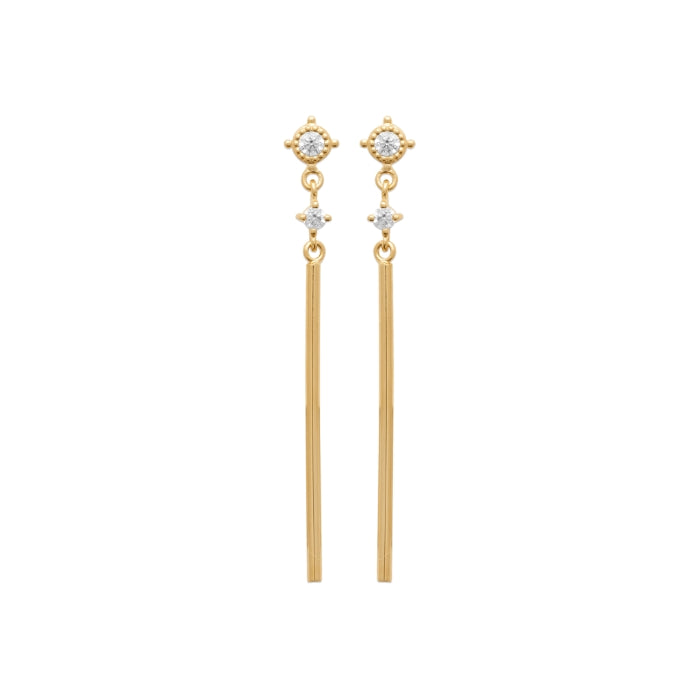 Burren Jewellery 18k gold plate momentum earrings