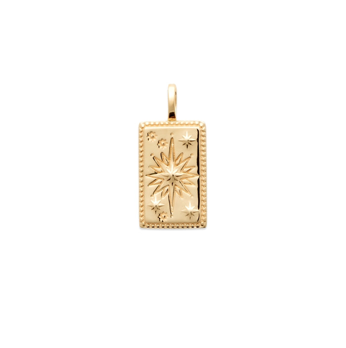 Burren Jewellery 18k gold plate northern star pendant