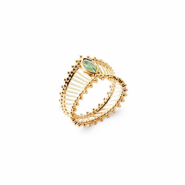 Burren Jewellery 18k gold plate now you've left ring
