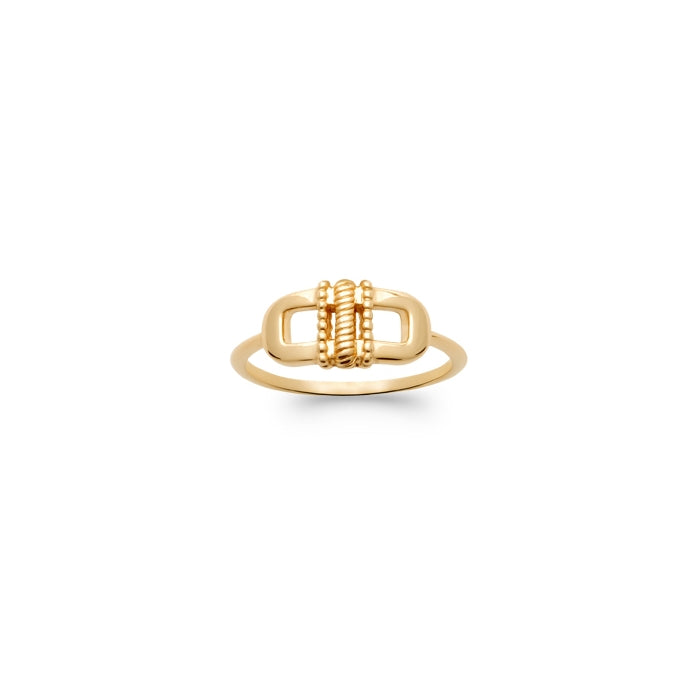 Burren Jewellery 18k gold plate passing time ring top