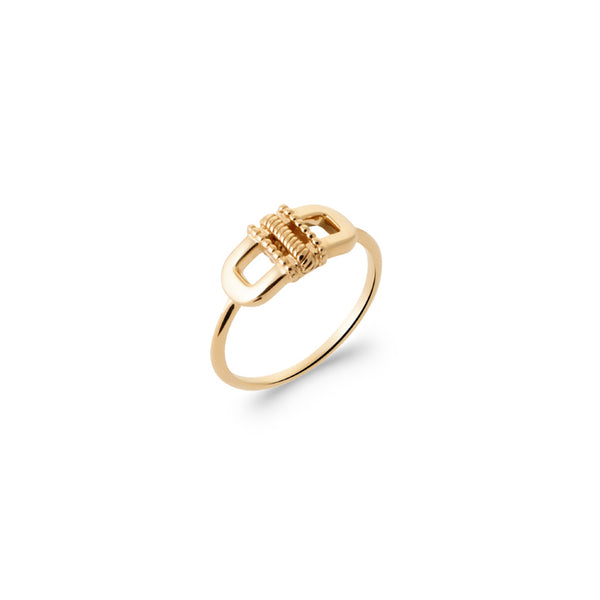 Burren Jewellery 18k gold plate passing time ring