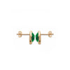 Burren Jewellery 18k gold plate place to call home green earrings side
