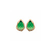 Burren Jewellery 18k gold plate place to call home green earrings