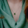 Burren Jewellery 18k gold plate place to call home green necklace model