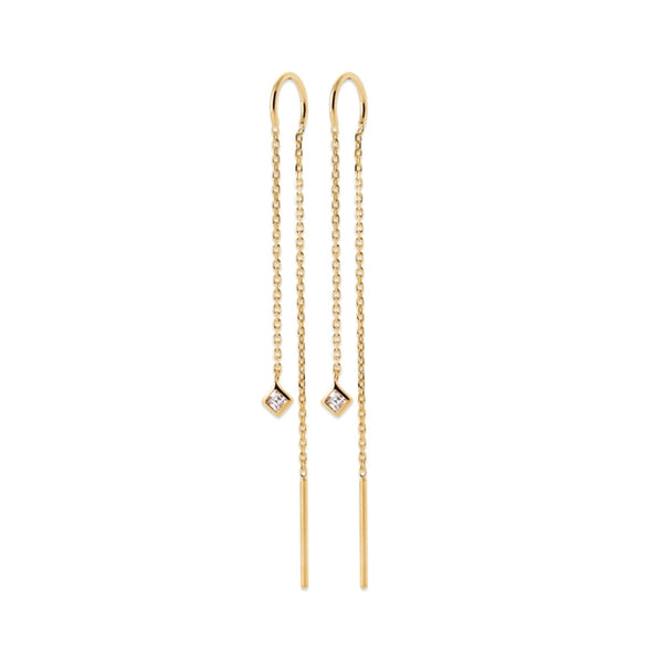 Burren Jewellery 18k gold plate polaris earrings angle