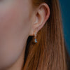 Burren Jewellery 18k-gold plate protective hands blue earrings model