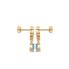 Burren Jewellery 18k-gold plate protective hands blue earrings side