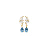 Burren Jewellery 18k-gold plate protective hands blue earrings